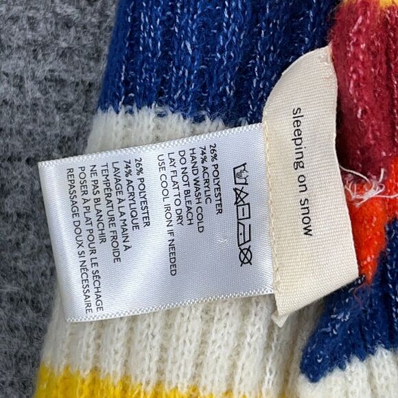 Anthropologie Scarf Womens Infinity Striped Sleeping On Snow Sweater Wide - Picture 3 of 8